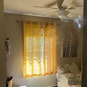 Broyhill yellow curtains